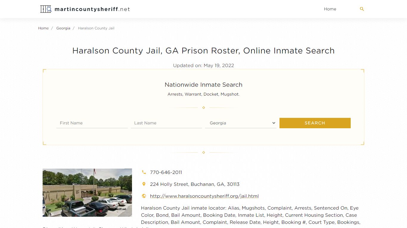 Haralson County Jail, GA Prison Roster, Online Inmate Search