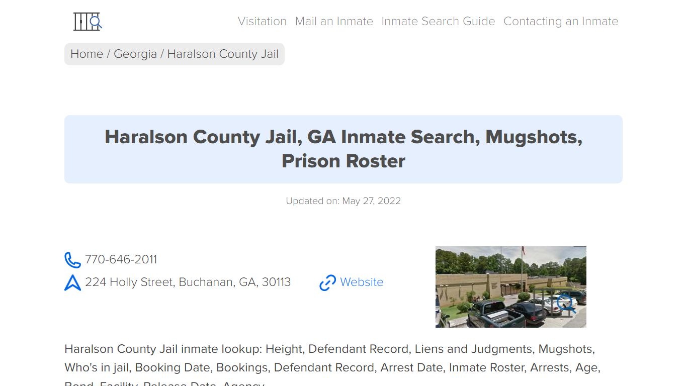 Haralson County Jail, GA Inmate Search, Mugshots, Prison ...